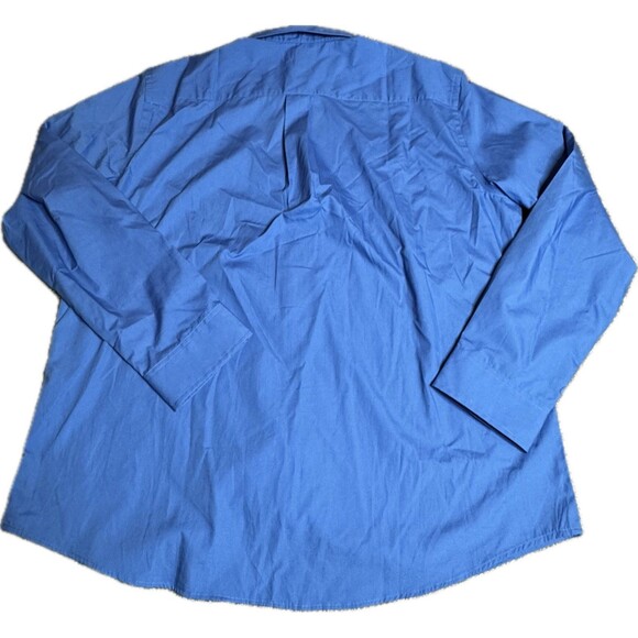 Croft & Barrow Shirt Mens XL Slim Quick Dry Blue Button Up Pre-owned - Picture 2 of 7